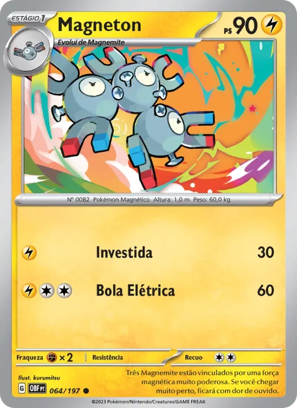 Magneton 064/197 Obsidiana em Chamas