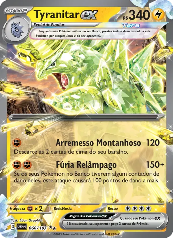 Tyranitar ex 066/197 Obsidiana em Chamas