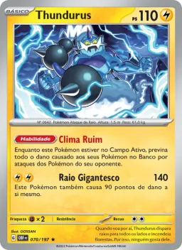 Thundurus 070 Obsidiana em Chamas