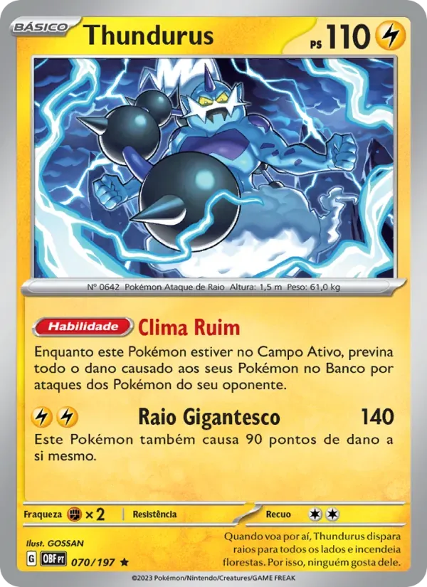 Thundurus 070/197 Obsidiana em Chamas