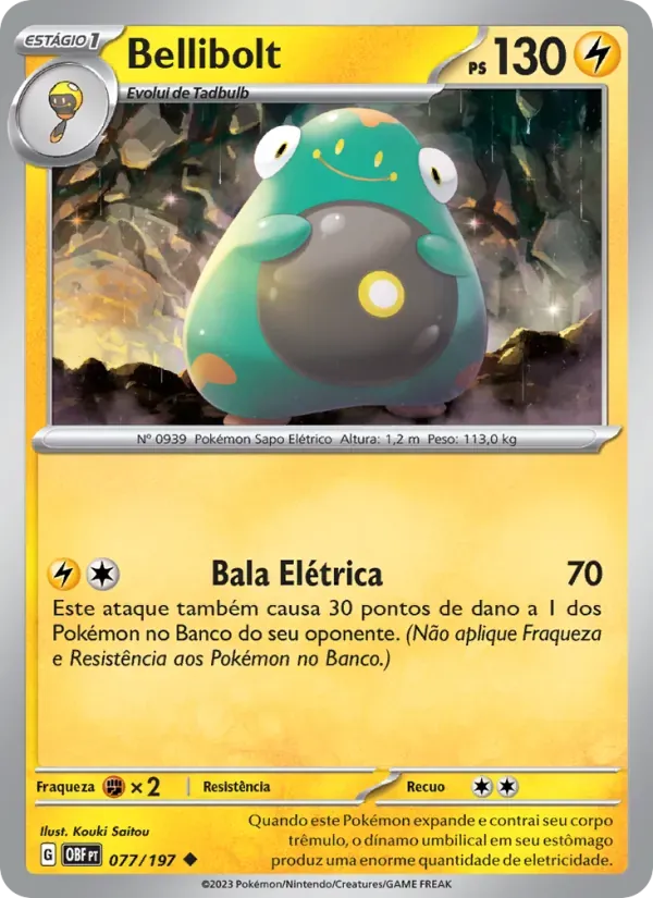 Bellibolt 077/197 Obsidiana em Chamas