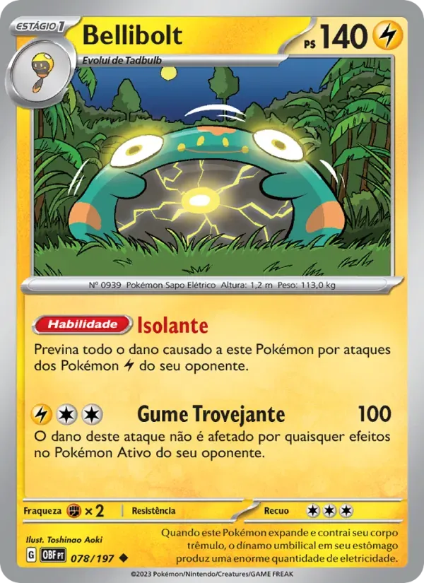 Bellibolt 078/197 Obsidiana em Chamas