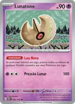 Lunatone 092 Obsidiana em Chamas