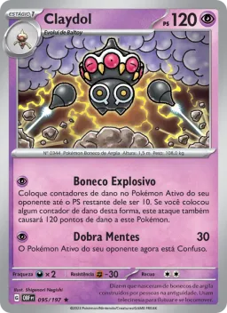 Claydol 095 Obsidiana em Chamas
