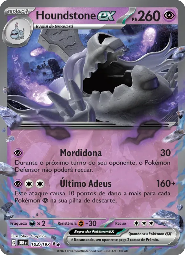 Houndstone ex 102/197 Obsidiana em Chamas