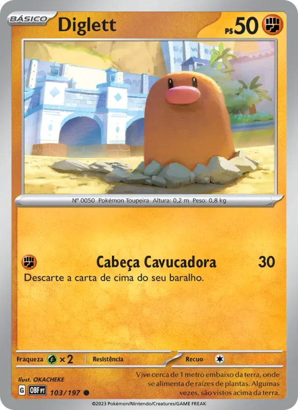 Diglett 103/197 Obsidiana em Chamas
