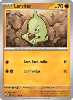 Larvitar 105 Obsidiana em Chamas