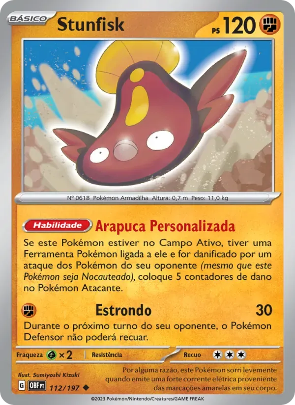 Stunfisk 112/197 Obsidiana em Chamas