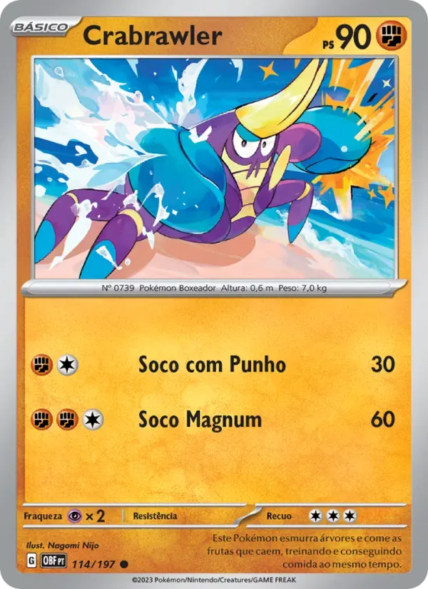 Crabrawler 114/197 Obsidiana em Chamas