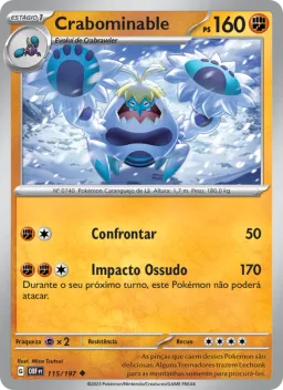 Crabominable 115 Obsidiana em Chamas
