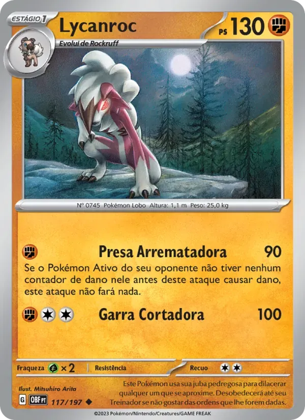 Lycanroc 117/197 Obsidiana em Chamas
