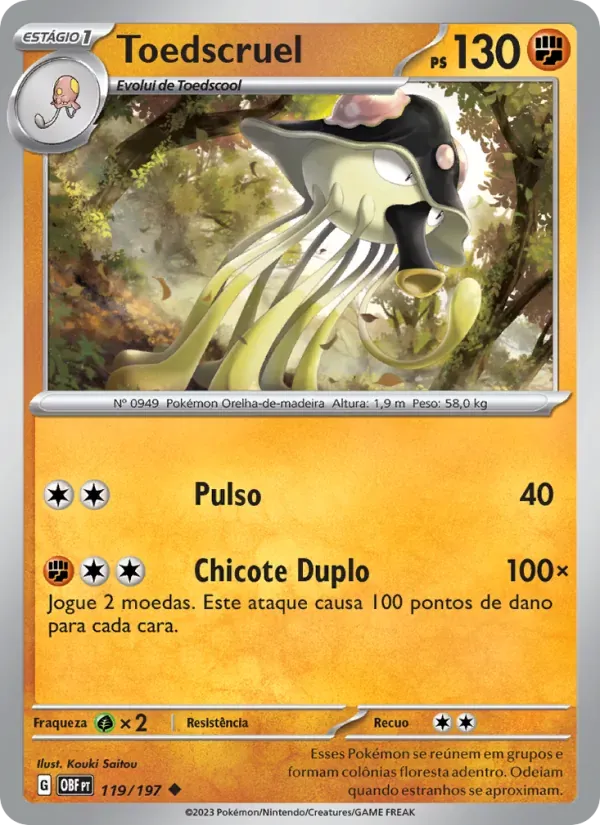 Toedscruel 119/197 Obsidiana em Chamas