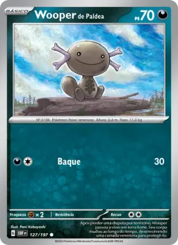 Wooper de Paldea 127 Obsidiana em Chamas