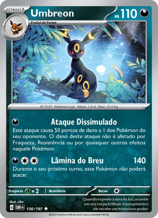 Umbreon 130/197 Obsidiana em Chamas