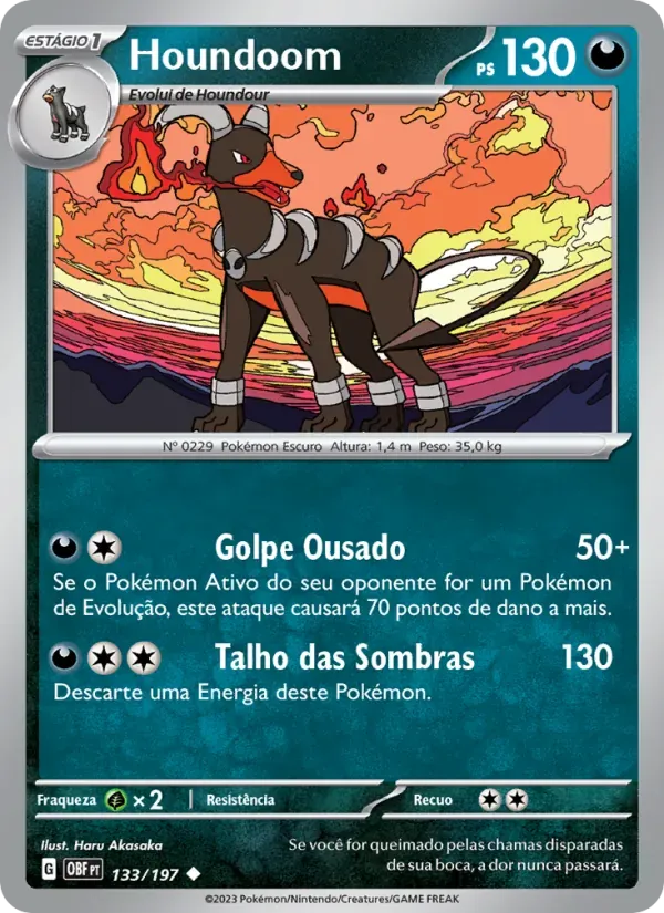 Houndoom 133/197 Obsidiana em Chamas