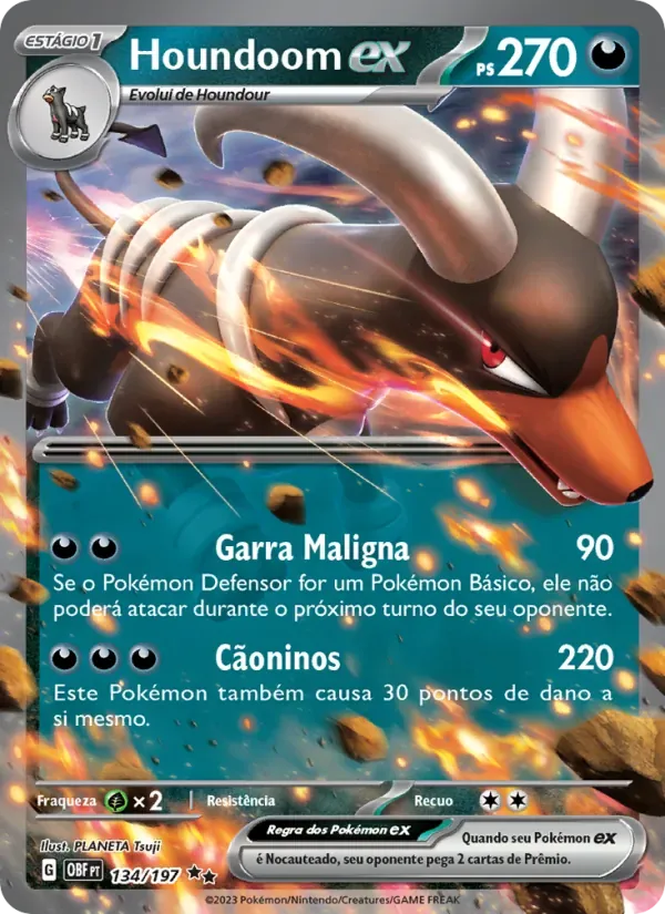 Houndoom ex 134/197 Obsidiana em Chamas