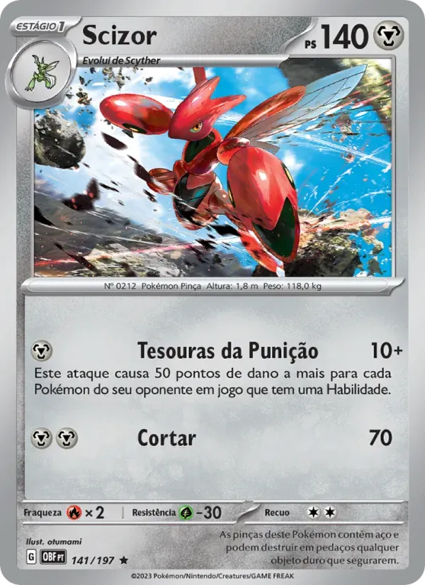 Scizor 141/197 Obsidiana em Chamas