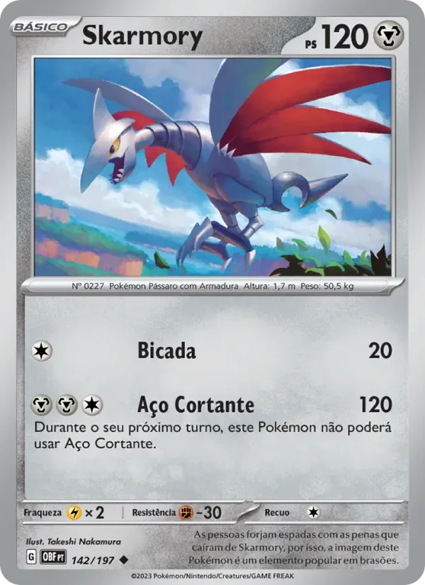 Skarmory 142/197 Obsidiana em Chamas