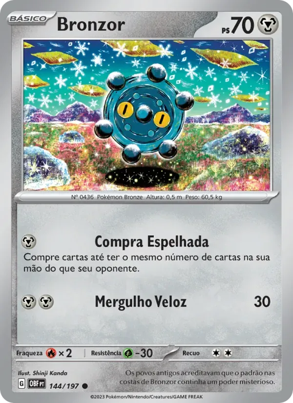 Bronzor 144/197 Obsidiana em Chamas