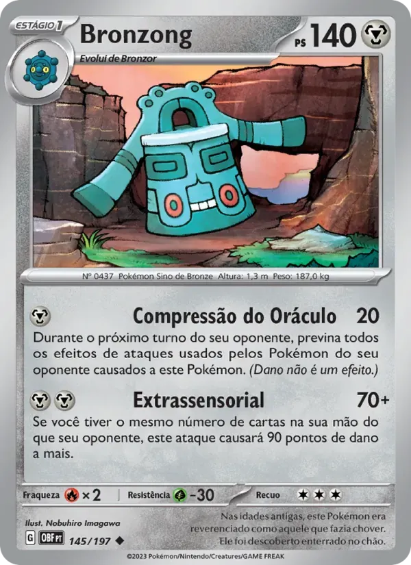 Bronzong 145/197 Obsidiana em Chamas