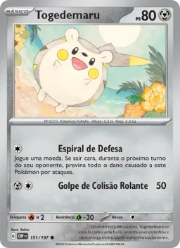 Togedemaru 151 Obsidiana em Chamas