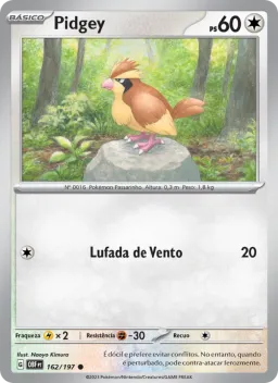 Pidgey 162 Obsidiana em Chamas
