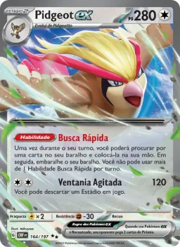 Pidgeot ex 164 Obsidiana em Chamas