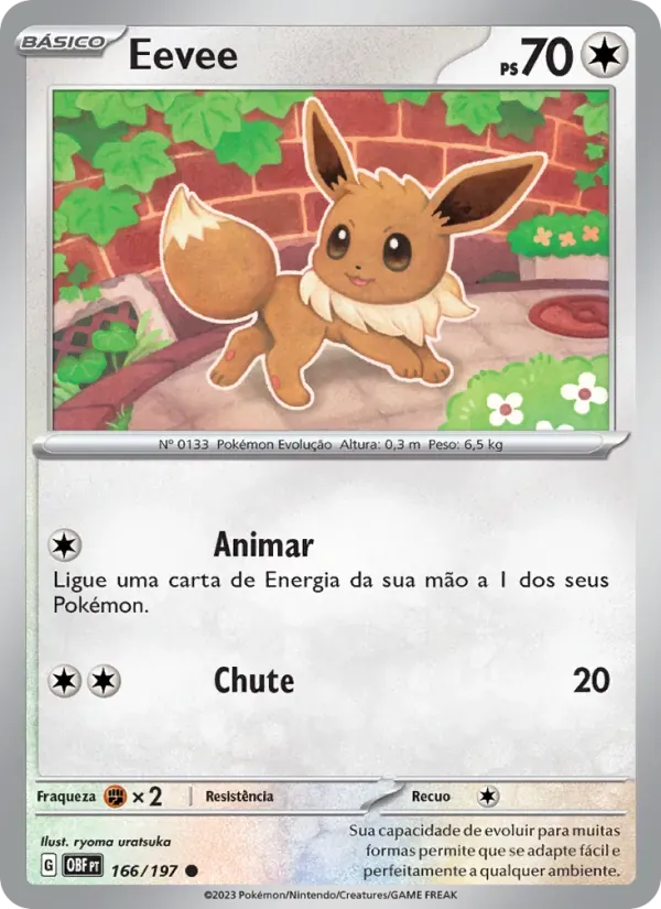 Eevee 166/197 Obsidiana em Chamas