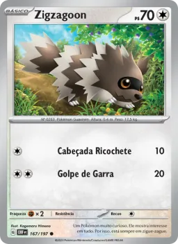 Zigzagoon 167 Obsidiana em Chamas