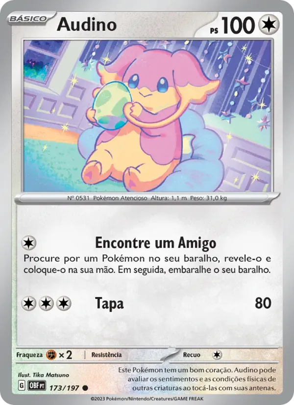 Audino 173/197 Obsidiana em Chamas