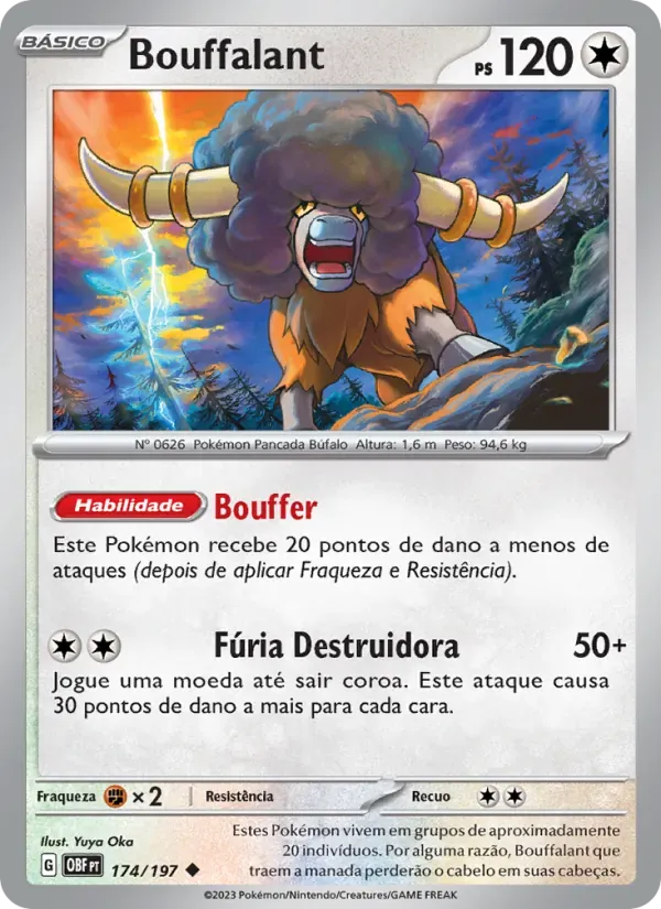 Bouffalant 174/197 Obsidiana em Chamas