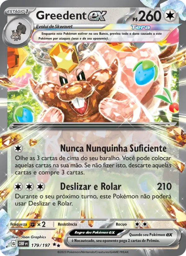 Greedent ex 179/197 Obsidiana em Chamas