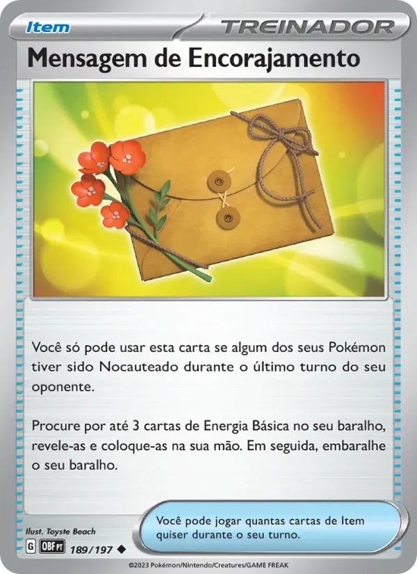 Mensagem de Encorajamento 189/197 Obsidiana em Chamas