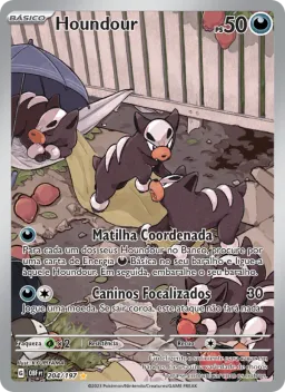 Houndour 204 Obsidiana em Chamas