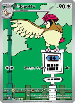 Pidgeotto 208 Obsidiana em Chamas