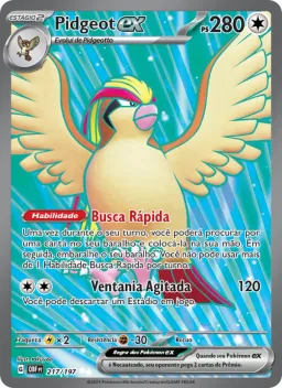 Pidgeot ex 217 Obsidiana em Chamas