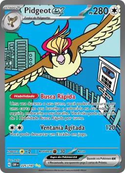 Pidgeot ex 225 Obsidiana em Chamas