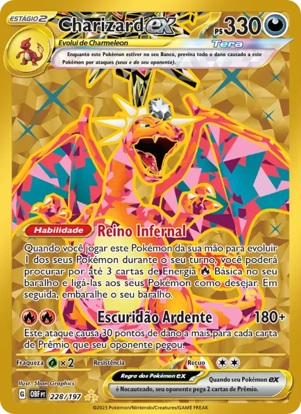 Charizard ex 228/197 Obsidiana em Chamas