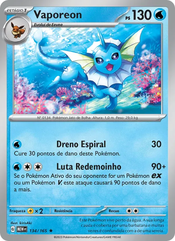 Vaporeon 134/165 151