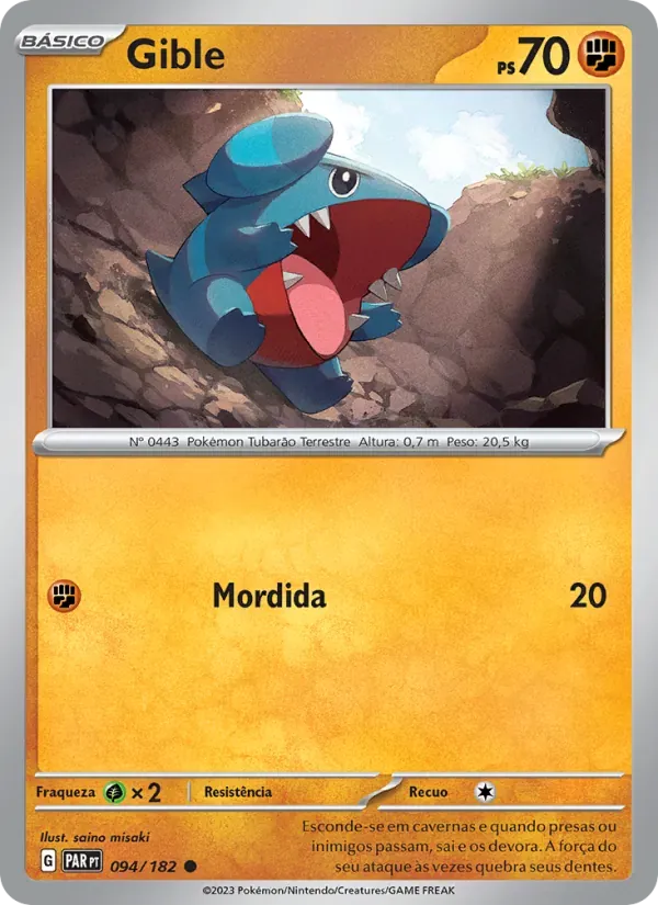 Gible 094/182 Fenda Paradoxal