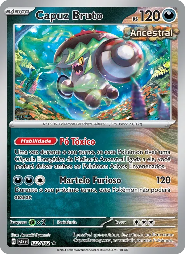 Capuz Bruto 123/182 Fenda Paradoxal