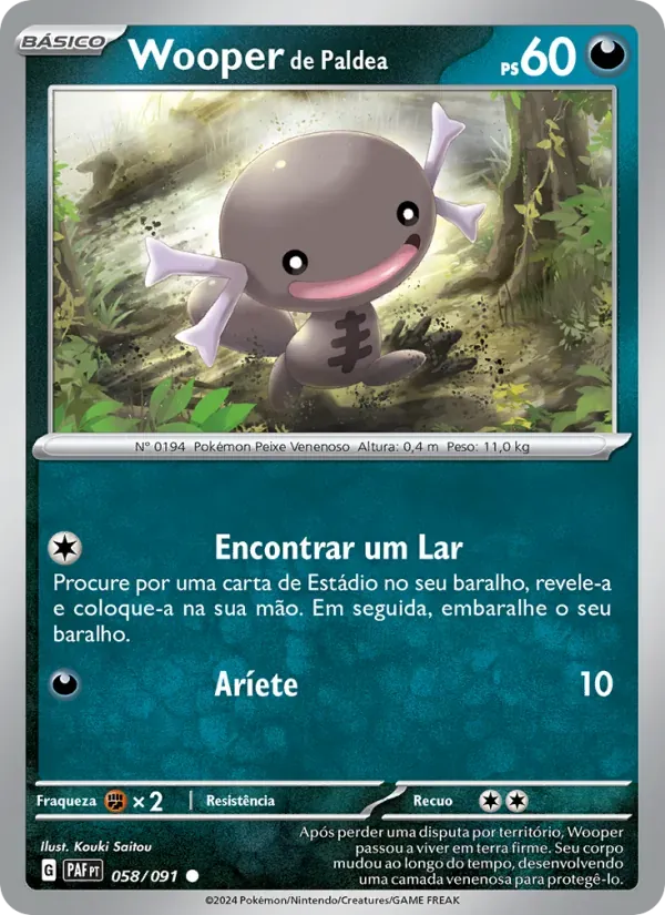 Wooper de Paldea 058/91 Destinos de Paldea