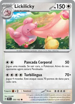 Lickilicky 125 Forças Temporais