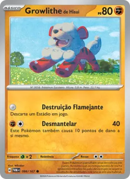 Growlithe de Hisui 099 Máscaras do Crepúsculo