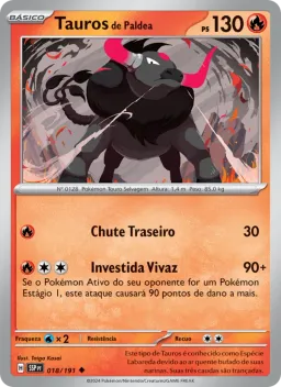 Tauros de Paldea 018 Fagulhas Impetuosas