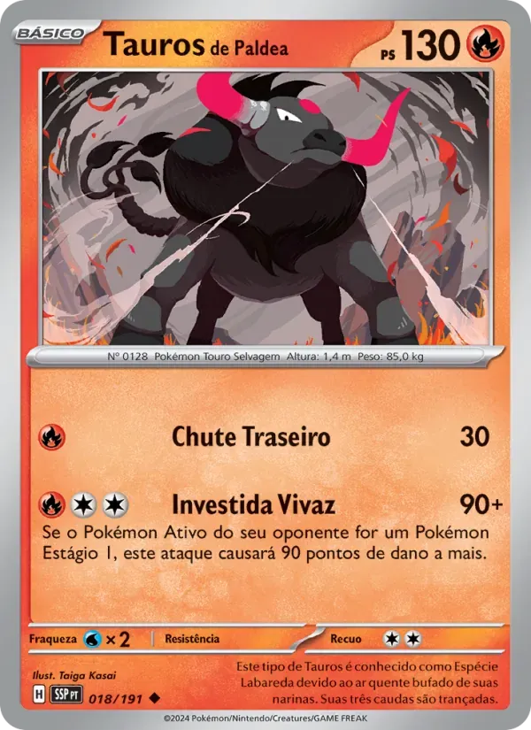 Tauros de Paldea 018/191 Fagulhas Impetuosas