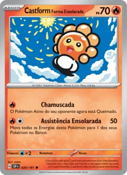 Castform Forma Ensolarada 020 Fagulhas Impetuosas