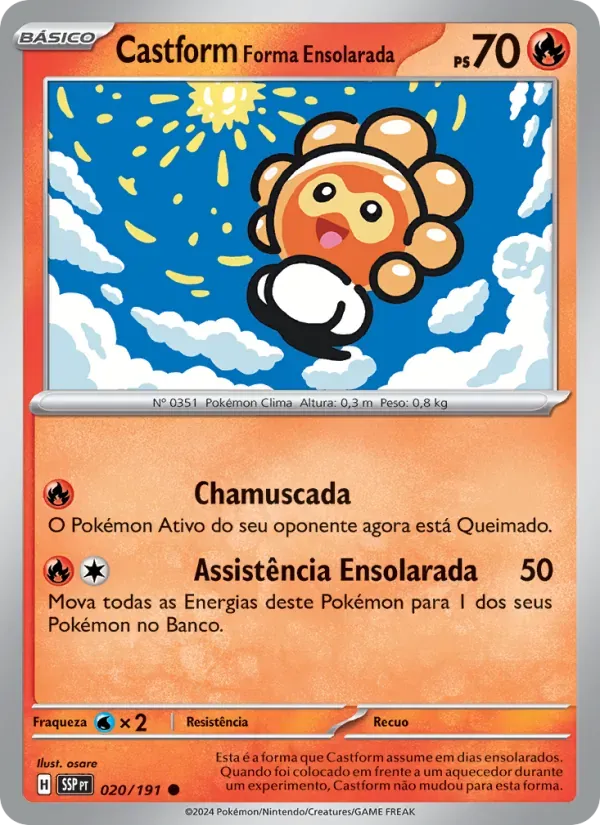 Castform Forma Ensolarada 020/191 Fagulhas Impetuosas