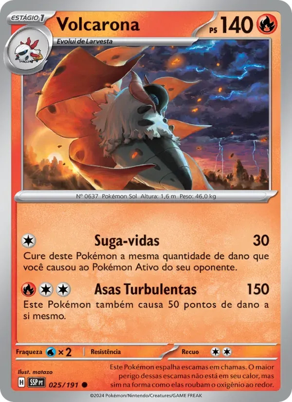 Volcarona 025/191 Fagulhas Impetuosas