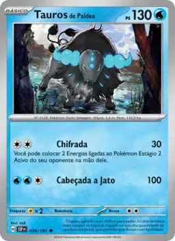 Tauros de Paldea 039 Fagulhas Impetuosas